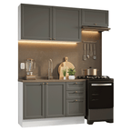 Cocina Integral Vik 1.80 Metros Blanco/Gris 02