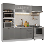 Cocina Integral Vik 2.70 Metros Blanco/Gris 03