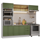 Cocina Integral Vik 2.70 Metros Blanco/Verde 04