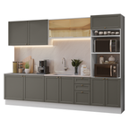 Cocina Integral Vik 3.10 Metros Blanco/Gris 01