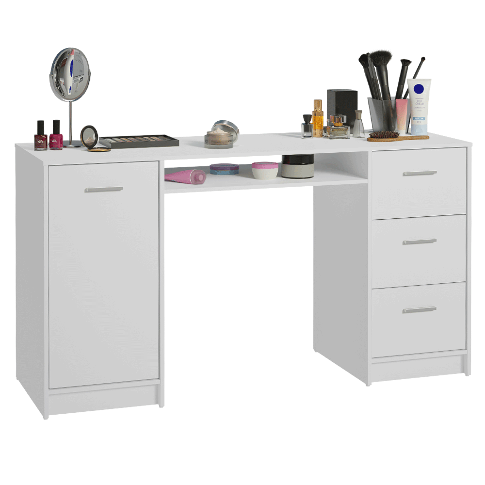 Tocador Maquillador Escritorio Madesa 1 Puerta 3 Cajones