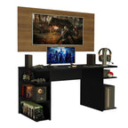 Escritorio Gamer Moderno + Panel para TV Hasta 50 Pulgadas