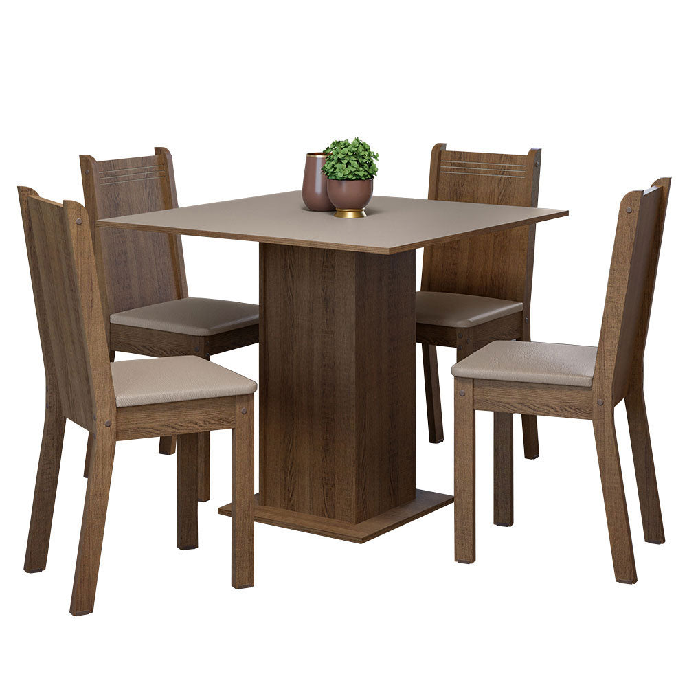 Juego de Comedor Samara con 4 Sillas