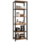 Armario Estante Organizador Multiuso Madesa con 5 Niveles 59 cm Marrón/Negro