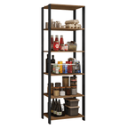 Estante Organizador Multiuso Madesa de 5 Repisas 59 cm Marrón/Negro
