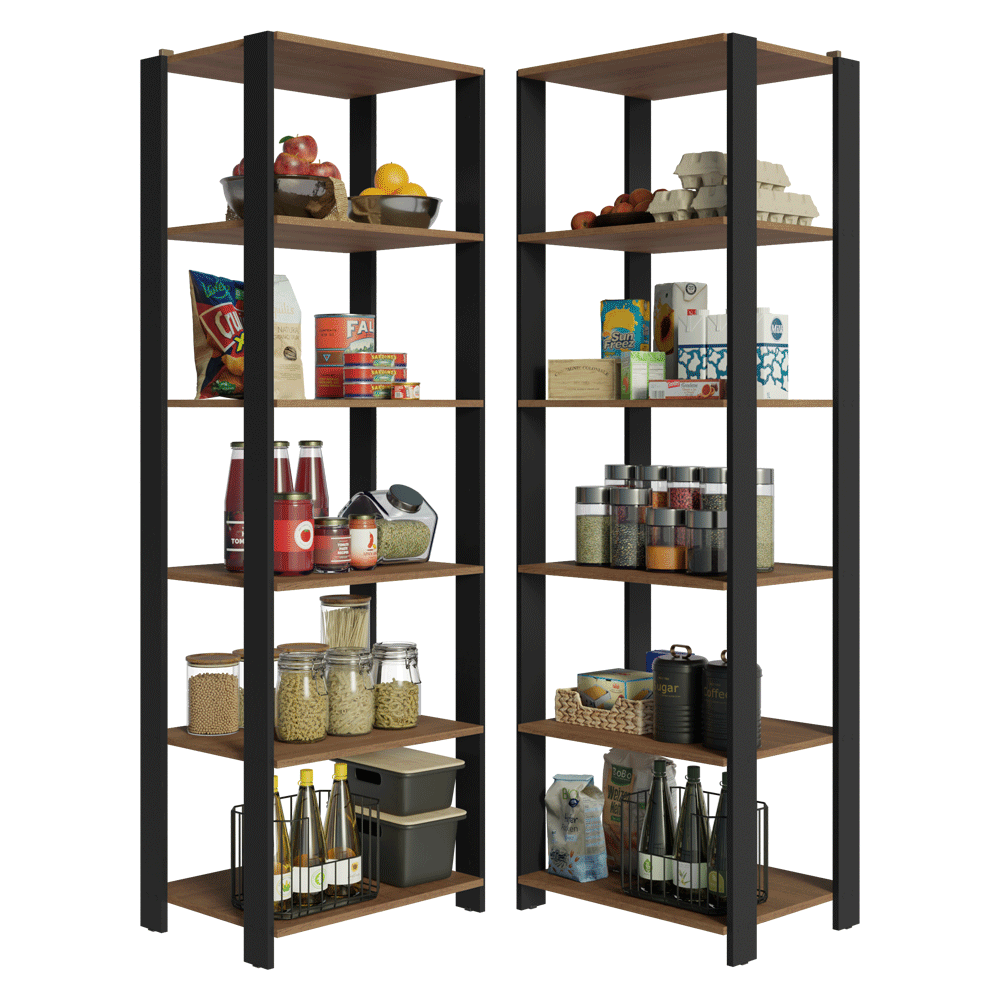 Estante Organizador Multiuso Madesa de 10 Repisas 118 cm Marrón/Negro