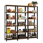 Estante Organizador Multiuso Madesa de 15 Repisas 177 cm Marrón/Negro