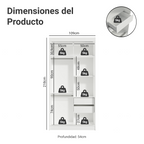 Clóset Tokio 2 Puertas Corredizas con Espejos Blanco 218 cm x 109 cm x 54 cm