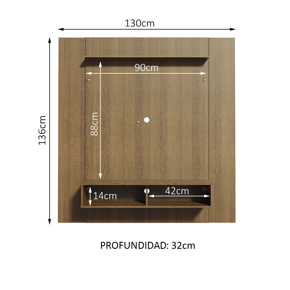 Panel para TV Arizona Hasta 55 Pulgadas Marrón
