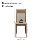 Kit de 4 Sillas de Comedor 4280