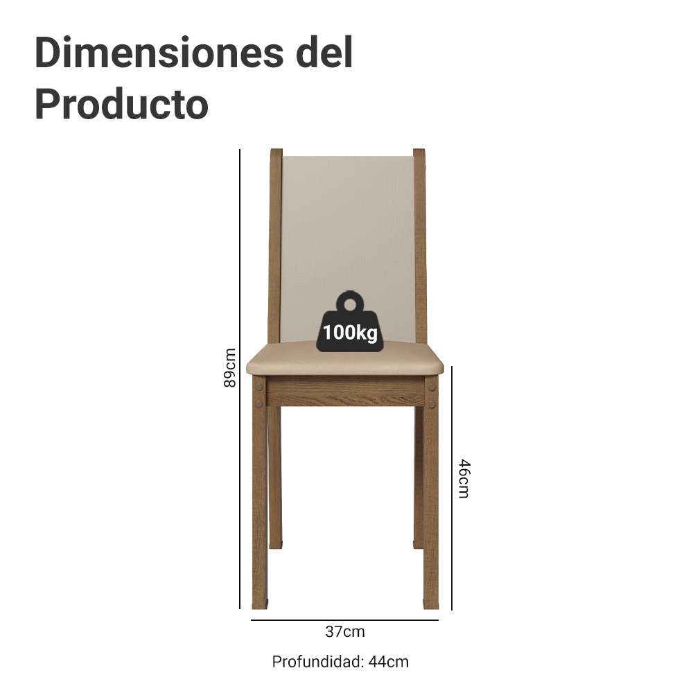 Kit de 4 Sillas de Comedor 4291
