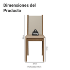 Kit de 4 Sillas de Comedor 4291