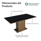 Mesa de Comedor Rectangular 6 Puestos