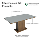 Mesa de Comedor Rectangular 6 Puestos