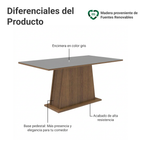 Mesa de Comedor Rectangular 6 Puestos