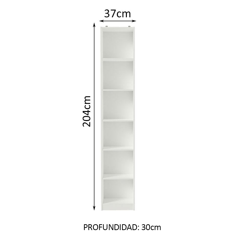 Mueble Estante Librero con 6 Niveles Blanco