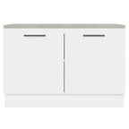 Mueble de Cocina Bajo Agata 1.20 m 2 Puertas con Encimera Blanco