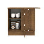 Mueble de Cocina Bajo de Esquina Agata 1 Puerta Marrón/Crema