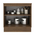 Mueble de Cocina Bajo Agata 80 cm 2 Puertas Marrón/Crema