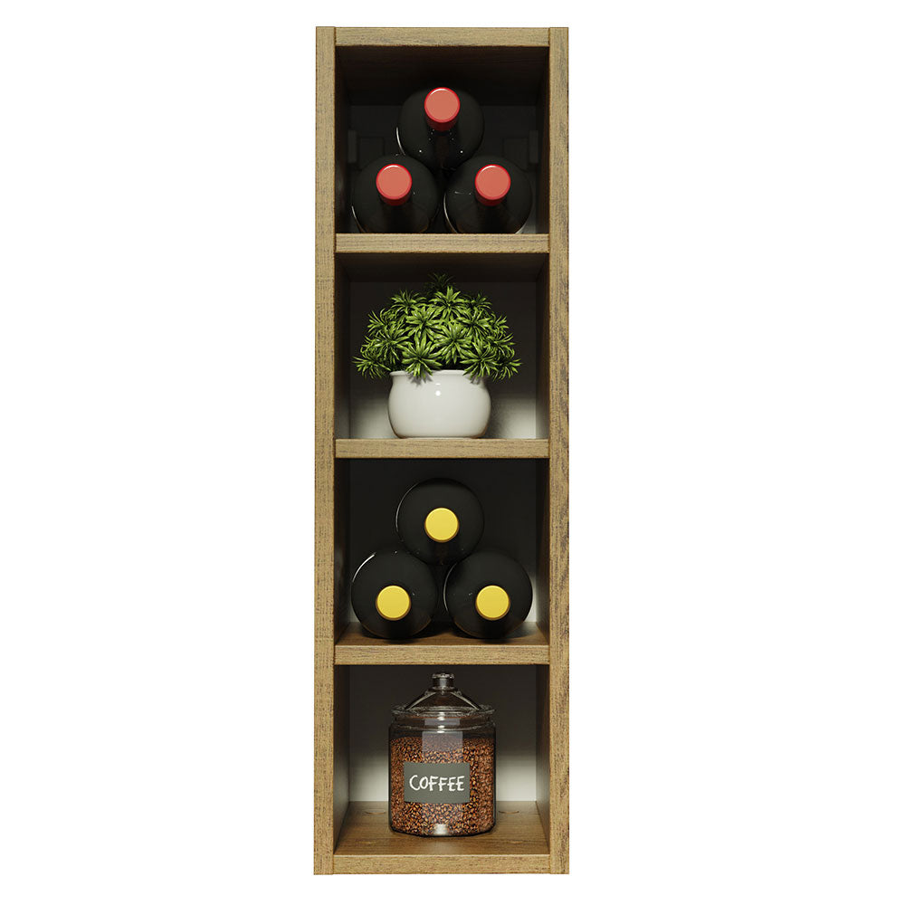 Mueble de Cocina Superior Portabotellas Glamy 4 Nichos 20 cm