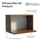 Mueble de Cocina Superior para Hornos Glamy 60 cm Marrón