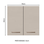 Mueble de Cocina Superior Agata 70 cm 2 Puertas Blanco/Crema