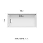 Mueble de Cocina Superior Glamy 70 cm 1 Puerta Abatible Blanco/Marrón
