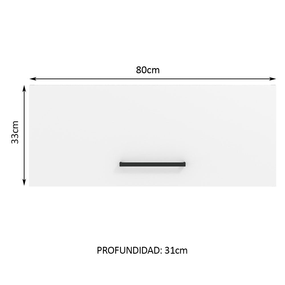 Mueble de Cocina Superior Agata 80 cm 1 Puerta Abatible Blanco