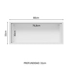 Mueble de Cocina Superior Madesa Glamy 80 cm 1 Puerta Abatible Blanco/Negro