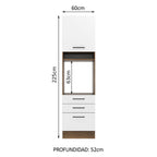 Mueble de Cocina para Hornos Agata 60 cm Marrón/Blanco