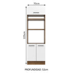 Mueble de Cocina para Hornos Agata 70 cm Marrón/Blanco
