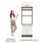 Mueble de Cocina para Hornos Agata 70 cm Marrón/Blanco