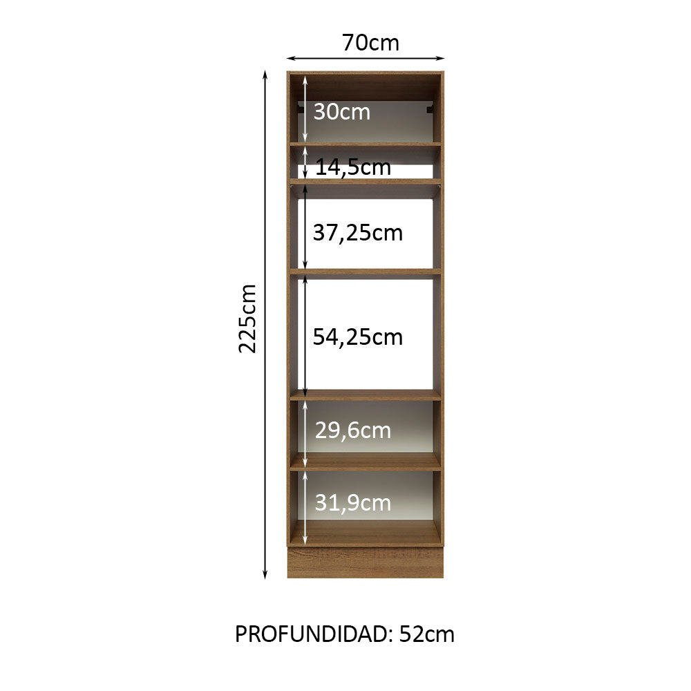 Mueble de Cocina para Hornos Glamy 70 cm Marrón/Blanco