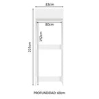 Mueble de Cocina para Nevera Glamy 1 Puerta Abatible Blanco