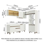 Cocina Integral de Esquina Reims 4.00 m con Encimera Blanco 02