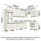 Cocina Integral de Esquina Reims 4.60 m con Encimera Blanco 02