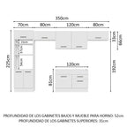 Cocina Integral Agata 3.50 Metros Blanco 01