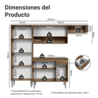 Cocina Integral Emilly 2.30 Metros Marrón 16