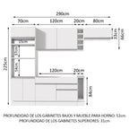 Cocina Integral Safira 2.90 Metros Blanco 04
