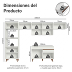 Cocina Integral Reims 3.30 m con Encimera Blanco 01