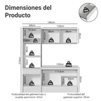 Cocina Integral Diamante Pop 1.80 m con Encimera Blanco