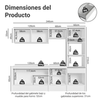 Cocina Integral Diamante 2.40 m con Encimera Blanco 06
