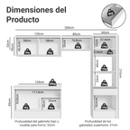 Cocina Integral Diamante 2.60 m con Encimera Blanco