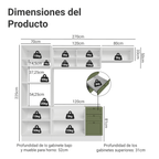 Cocina Integral Vik 2.70 Metros Blanco/Verde 04