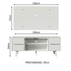 Centro Entretenimiento para TV Copenhagen Mesa y Panel Hasta 55 Pulgds