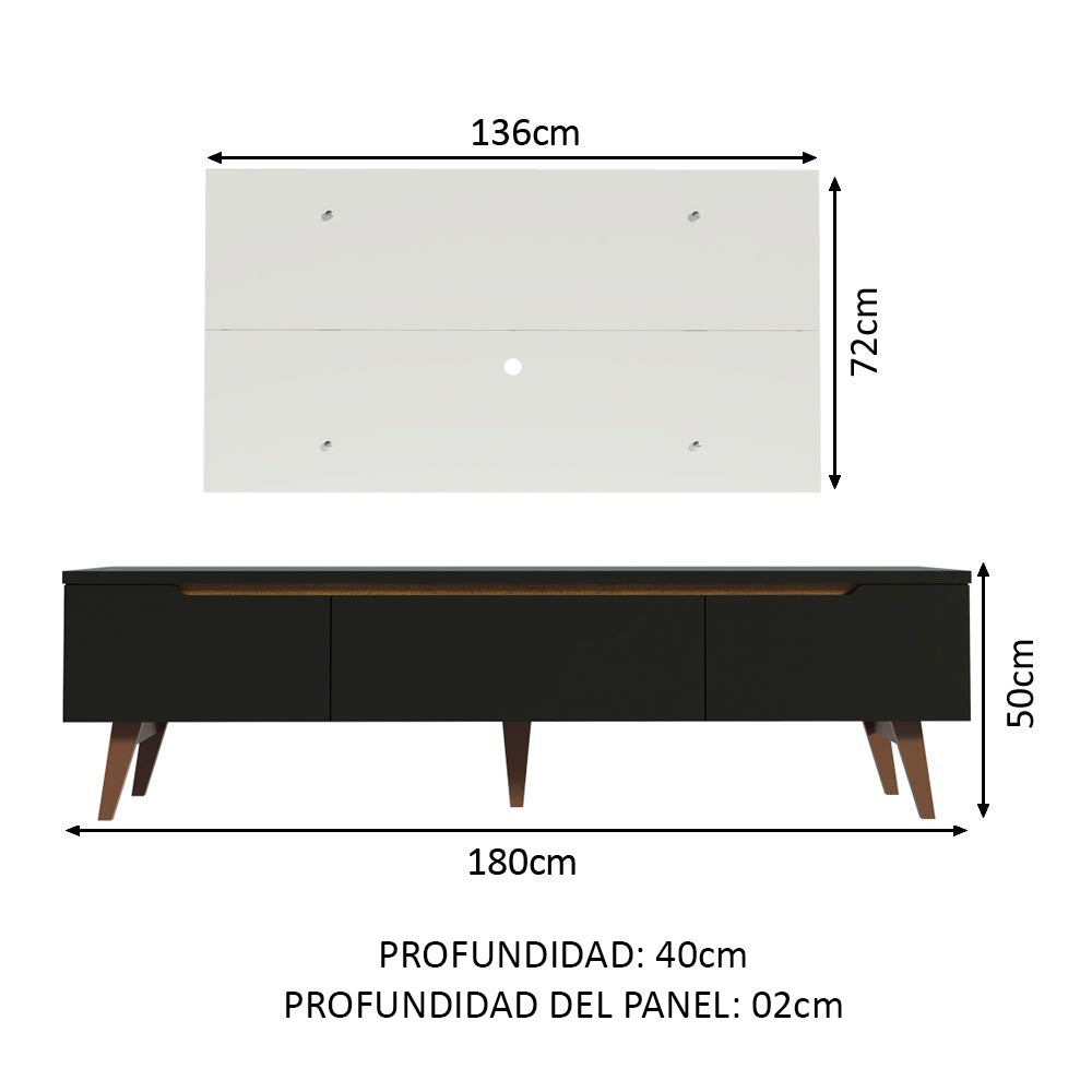 Centro de Entretenimiento para TV Reims Mesa y Panel Hasta 55 Pulgadas