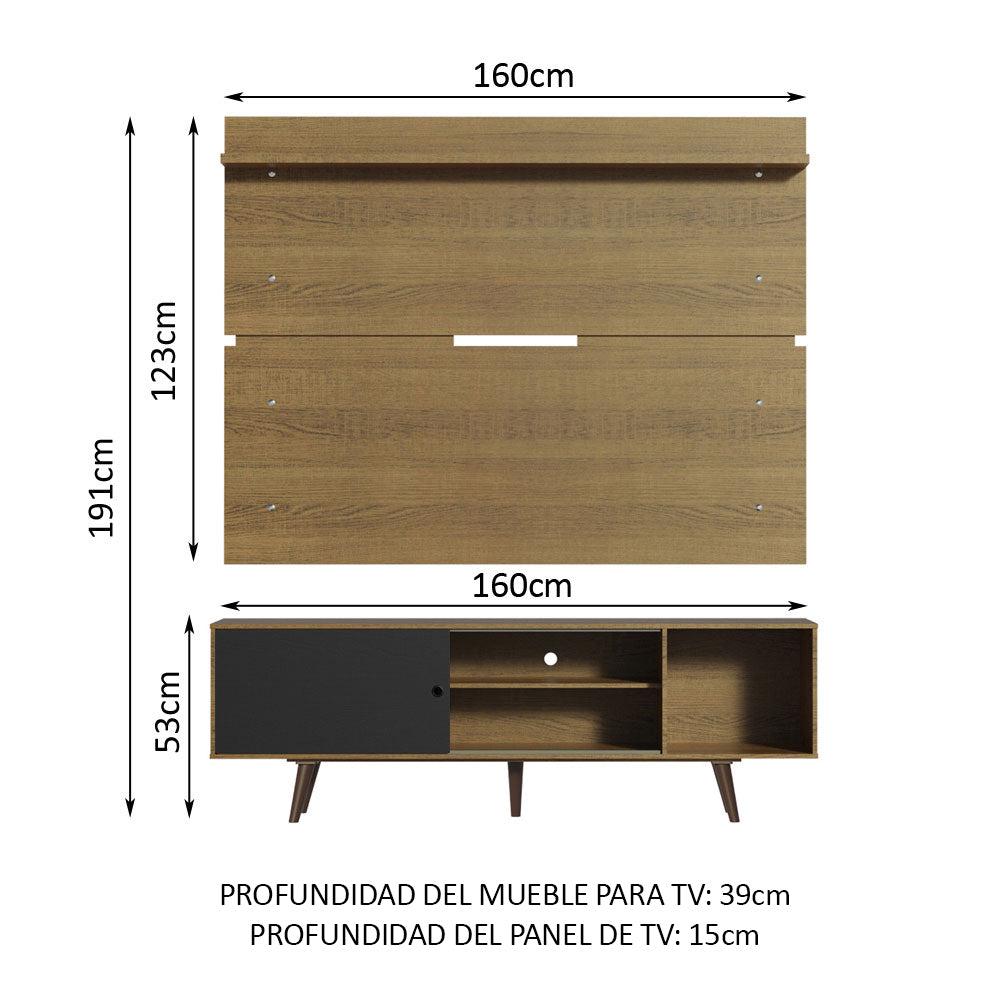Centro de Entretenimiento para TV Dubai Mesa y Panel Hasta 65 Pulgadas