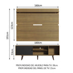 Centro de Entretenimiento para TV Dubai Mesa y Panel Hasta 65 Pulgadas