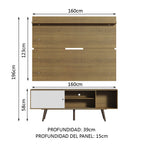Centro de Entretenimiento para TV Cairo Mesa y Panel Hasta 65 Pulgadas