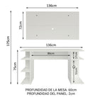 Escritorio Gamer Moderno + Panel para TV Hasta 50 Pulgadas